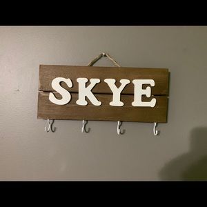 12” Custom Dog leash Holder or Key holder